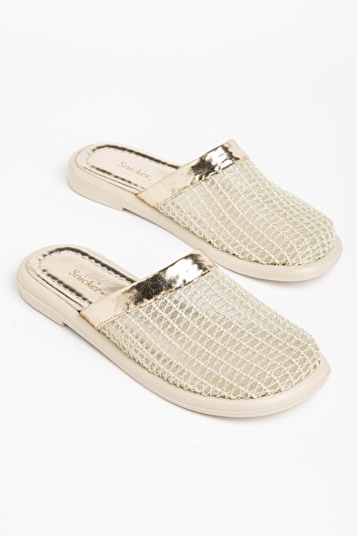 SNİCKER Tulle Patterned Poly Sole Slippers Women's Shoes