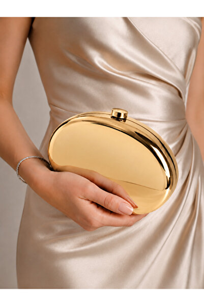 Rivina Laguna Mirror Look Metal Evening Dress Clutch Bag