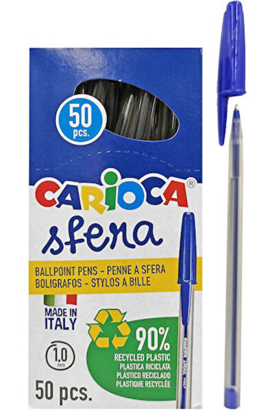 carioca Pixuri Sfera Box 1.0mm 41643 Albastru 50 Bucăți Cod: 41643