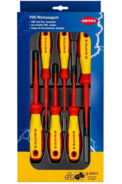 Knipex Set șurubelnițe electrice VDE 1000V cu 6 capete interschimbabile Cod: ...