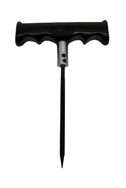 JuneThree Oto Lastik Tamir Kiti - T Saplı Fitil Atma Seti - Tubeless Lastik Onarım Aleti - Alyanlı - 5 Adet 20 cm Kahverengi Fitil