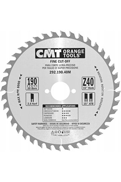 CMT Disc de tăiere pentru lemn, diametru 190mm, 1 bucată