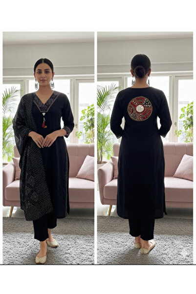 DESPİNA modal silk black suit