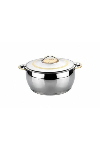 Bohara Stainless Steel Food Container Goyta Buhara with Luxury Design and Gol...