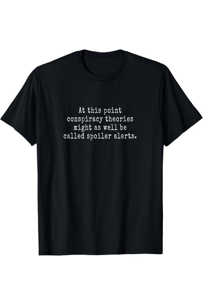 BASEPULSE Men's Theory T-Shirt - Spoiler Alert Slogan Conspiracy Theorist Tex...