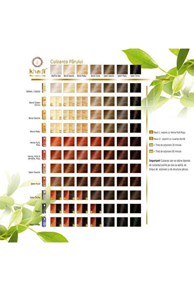 khadi Vopsea de Par Naturala Blond Deschis 100g