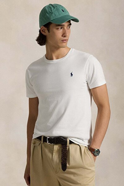 Ralph Lauren Blue Özel Kesim Jersey Bisiklet Yaka Tişört 10003796