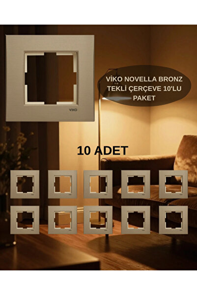 VİKO 92190621 Novella Bronz Tekli Çerçeve - 10’lu Paket