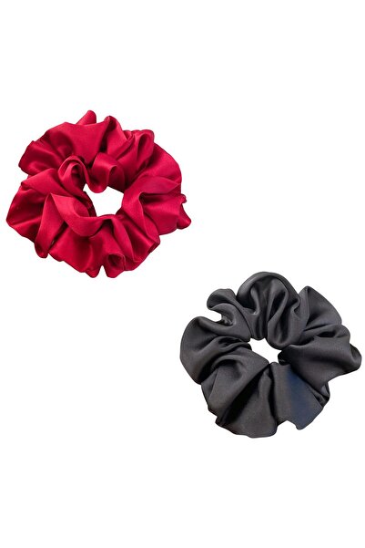 OEM Set elastic de par mare, din satin, negru si rosu, 2 bucati