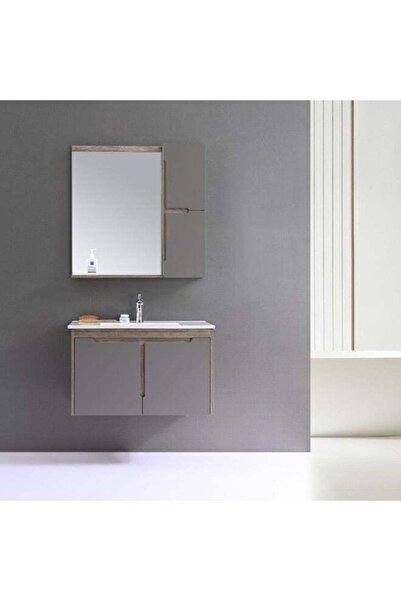 Danube Home Milano Mayte Vanity Desk with Mirror and Side Cabinet