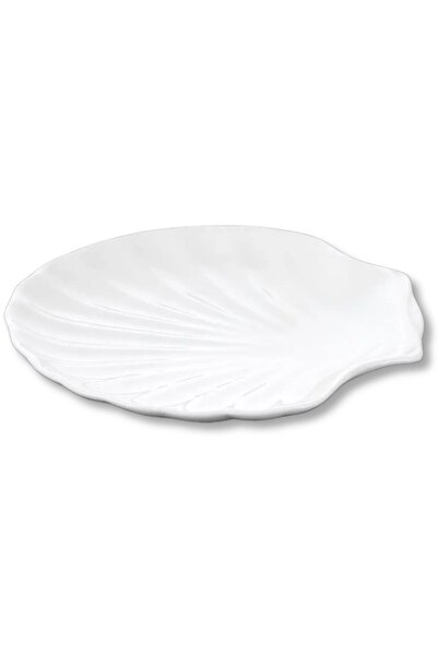 WILMAX ENGLAND Platou de servire scoica, Portelan Alb, pentru fructe de mare,...