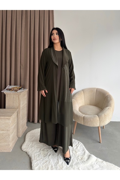 Missrosemoon Yeni Sezon Tesettür 3’lü Takım – Taş detaylı, Tunik ve Pantolon ...