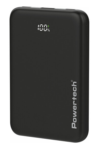 POWERTECH power bank PT-1502 με οθόνη, 10000mAh, 22.5W, μαύρο