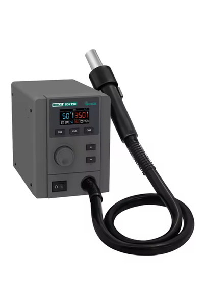Quick σταθμός θερμού αέρα QUICK857 Pro με air gun, 580W, 100-500 °C