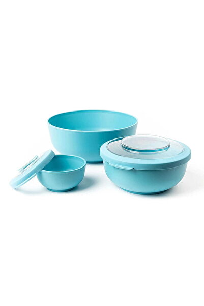 Amuse Set 3 boluri cu capac, Amuse, Plastic, Albastru