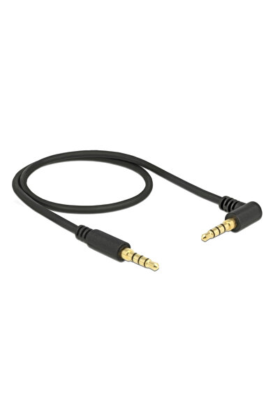 DELOCK Καλώδιο Jack στερεοφωνικό σε Jack στερεοφωνικό 4 ακίδων 3.5mm, 90 ° μα...