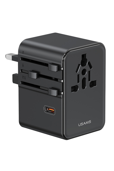 Usams φορτιστής/αντάπτορας πρίζας CC310, 2x USB & 3x USB-C, universal, 70W, μ...