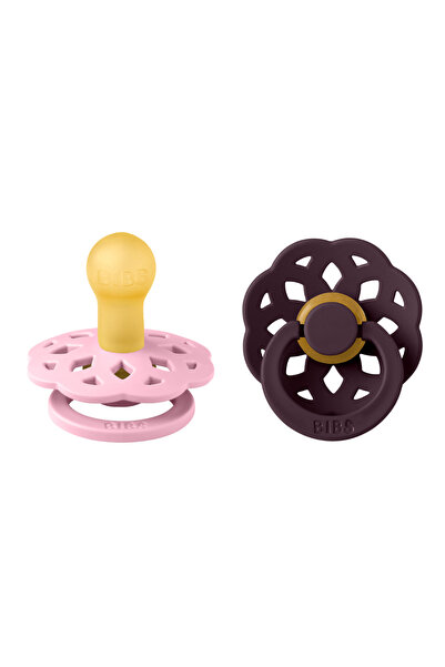 Bibs Set of 2 Boheme Latex pasties, 0 months, Baby Pink/Plum