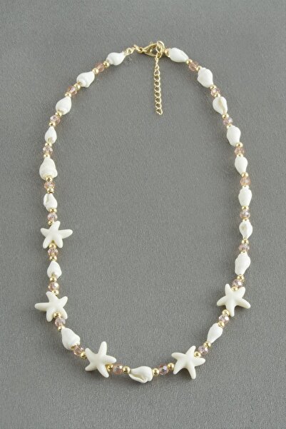 Generic Brand Sea Star Crystal Natural Stone Necklace
