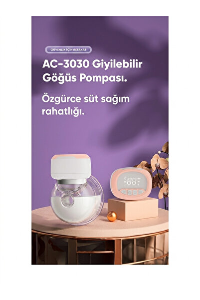 Genel Markalar GİYİPEBİLİR GÖĞÜS POMPASI ELEKTİRIKLİ SÜT SAĞMA POMPASI AC 3030