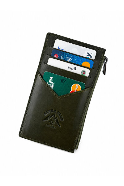 AlphaClub Bag Erkek Hakiki Deri Fermuarlı Kartlık Cüzdan Bozuk Para Bölmeli İ...