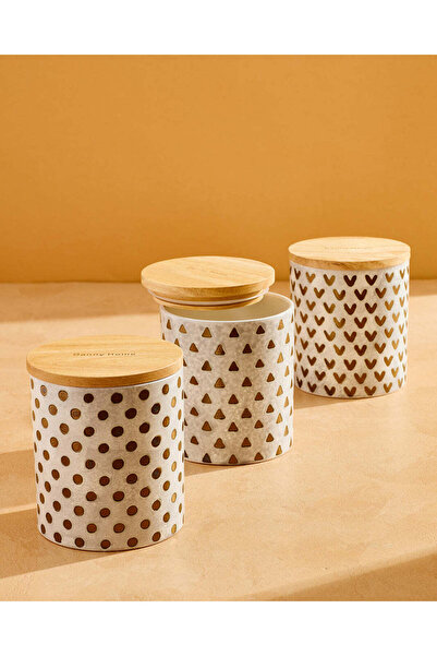 REDTAG Beige Printed Canister Set 3 Piece