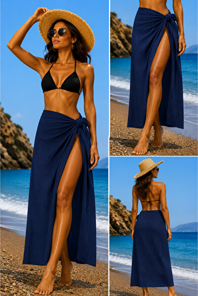 Pareo Solid Color Soft Textured Pareo, Beach Shawl