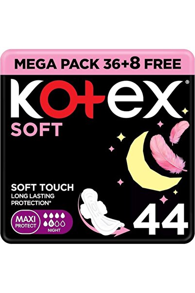 Kotex SOFT MEGA PACK 36+8 NIGHT 44'S:0291