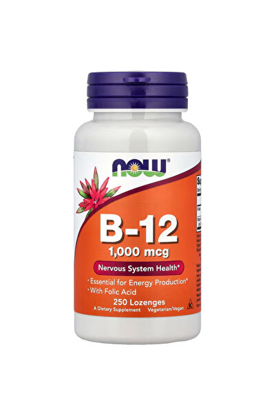 Now Foods Supplements, Vitamin B-12 1,000 mcg with Folic Acid, Nervous System...