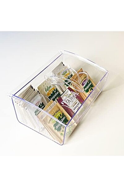 Yıldızan Ocy Shop 6 Compartment Transparent Tea Bag Box, Acrylic Transparent ...