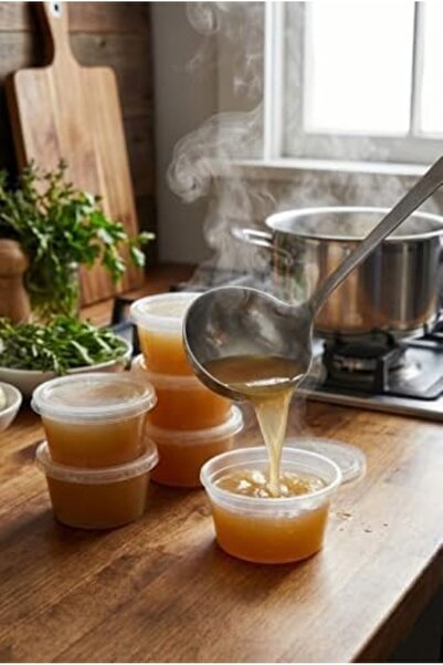 Yıldızan 50 Pieces 120 ml Storage Containers – 4 oz Bone Broth, Breast Milk, ...