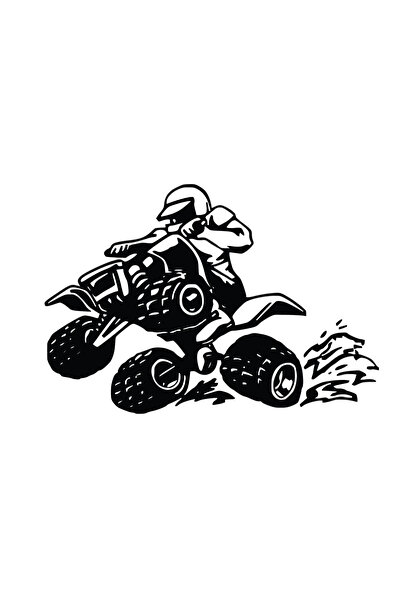 Amo-Stickers Sticker Dirty ATV 2 30cm Rosu