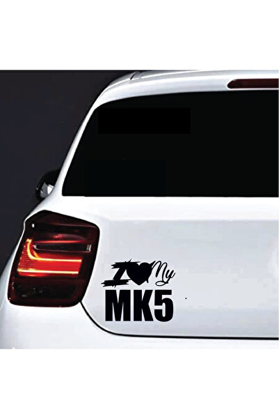 Amo-Stickers Стикер Фолксваген Обичам моя Mk5 30см Бял