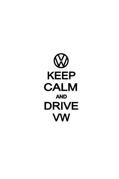 Amo-Stickers Sticker Volkswagen Keep calm 30cm Gri inchis