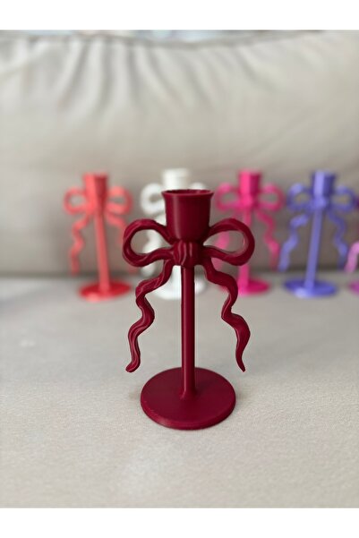 Mus3D Modern Dekoratif Fiyonk Şamdan - 3D Baskı PLA+ Modern Mumluk | 14 cm | ...