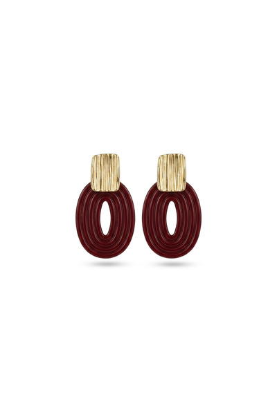Charmist Steel Nova Earrings Burgundy