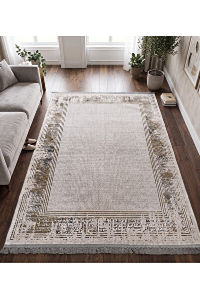 Merinos Rodin Serisi %100 Premium Akrilik Eskitme Versace Desenli Çerçeveli S...