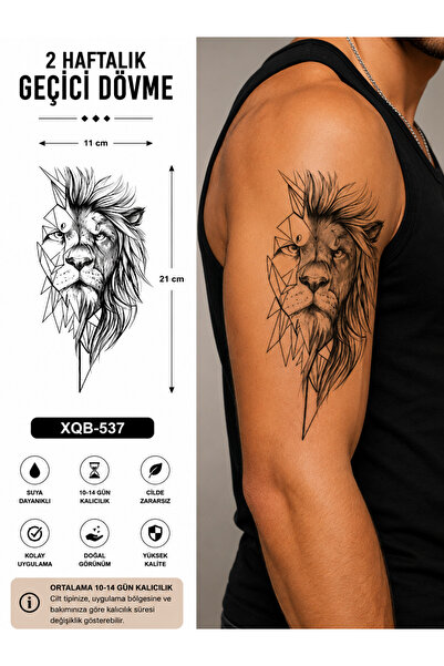 medink tattoo Gerçekci Geçici Dövme Tattoo Aslan Geometic Dövme Etiket Kadın ...
