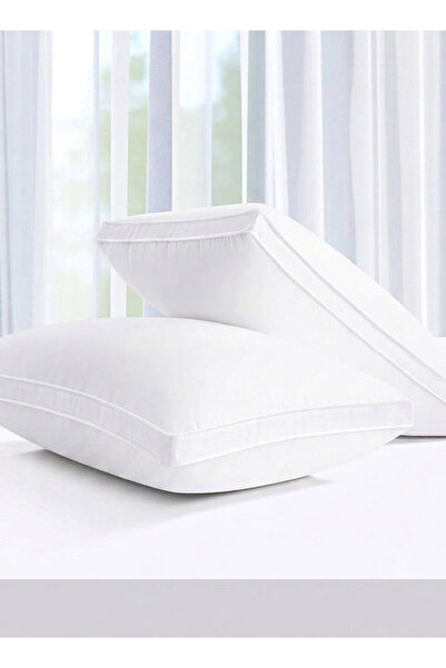 Medical Sleep 2 Pieces Bed Pillow with Double White Line 100% Cotton - 1400 G...
