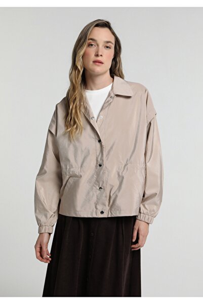 Colin's Fashion Fit Snap Fastener Unlined Women's Beige Jacket