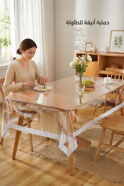 Generic 1 Pc PVC Waterproof Oilproof Tablecloth Protector Clear Dining Table ...