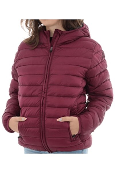 Kappa Geacă matlasată cu glugă, Kappa, Logo Avera, Roșu Burgundy, L