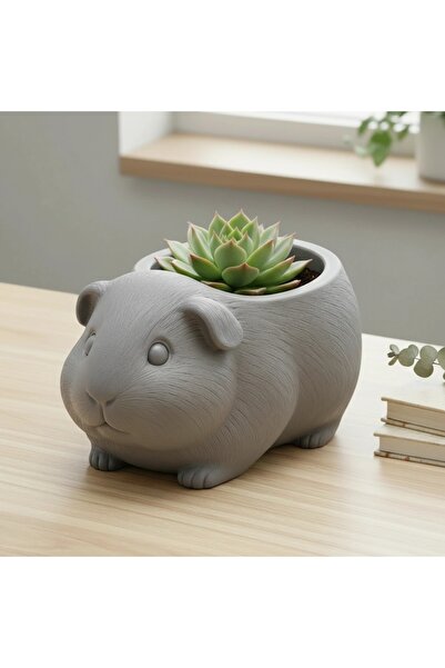 OEM Mini Ghiveci Decorativ Imprimat 3D, Forma Porcusor de Guineea, Suport Pla...