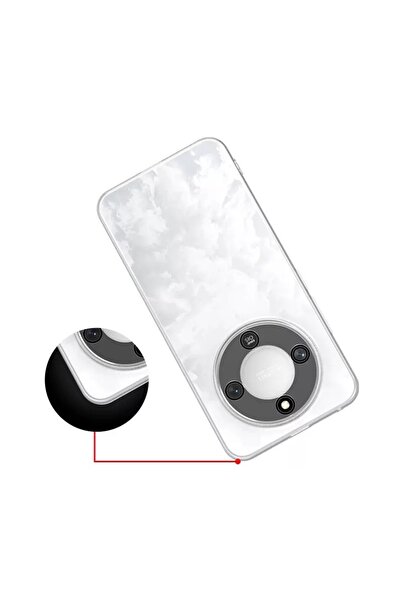 New Face Honor Magic 8 Lite 5G Kılıf Şeffaf Silikon Hibrit Case Kapak