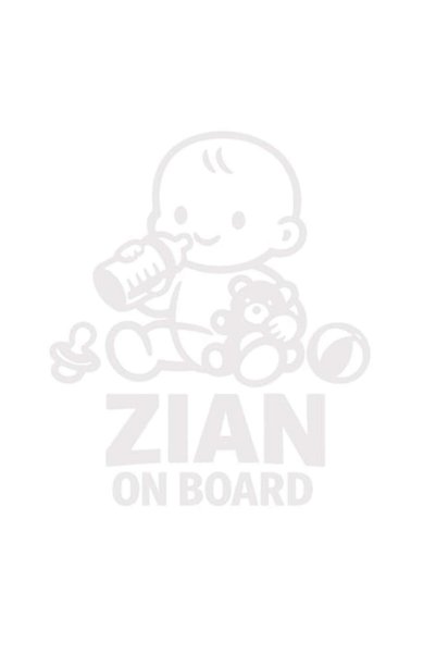 OEM Autocolant decorativ auto  "ZIAN ON BOARD ", 10cm, Alb