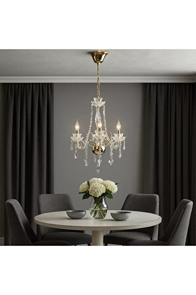 Neon Modern Candle Gold+Silver Chandelier