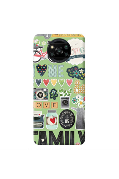Other Xiaomi Poco X3 /X3 Pro Family love home Light Green Colored Silicone TP...