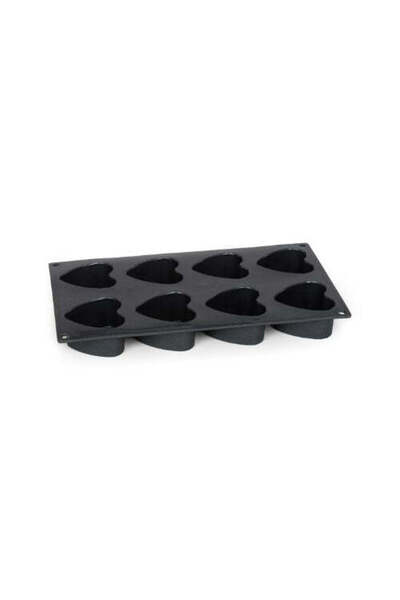 Patisse Forma pentru 8 mini prajituri inima, 29 cm, silicon -
