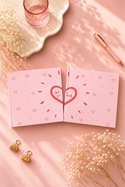 Lizy Best Friend Double Notebook Set |   16X16 cm |   Hard Cover |   Plain In...