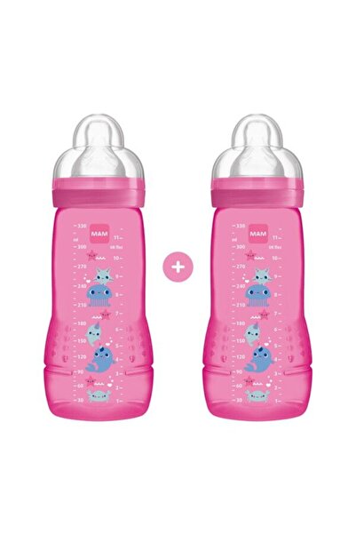 MAM Easy Active Πλαστικό Μπουκάλι 4μ+ 2x330ml Φούξια 365S